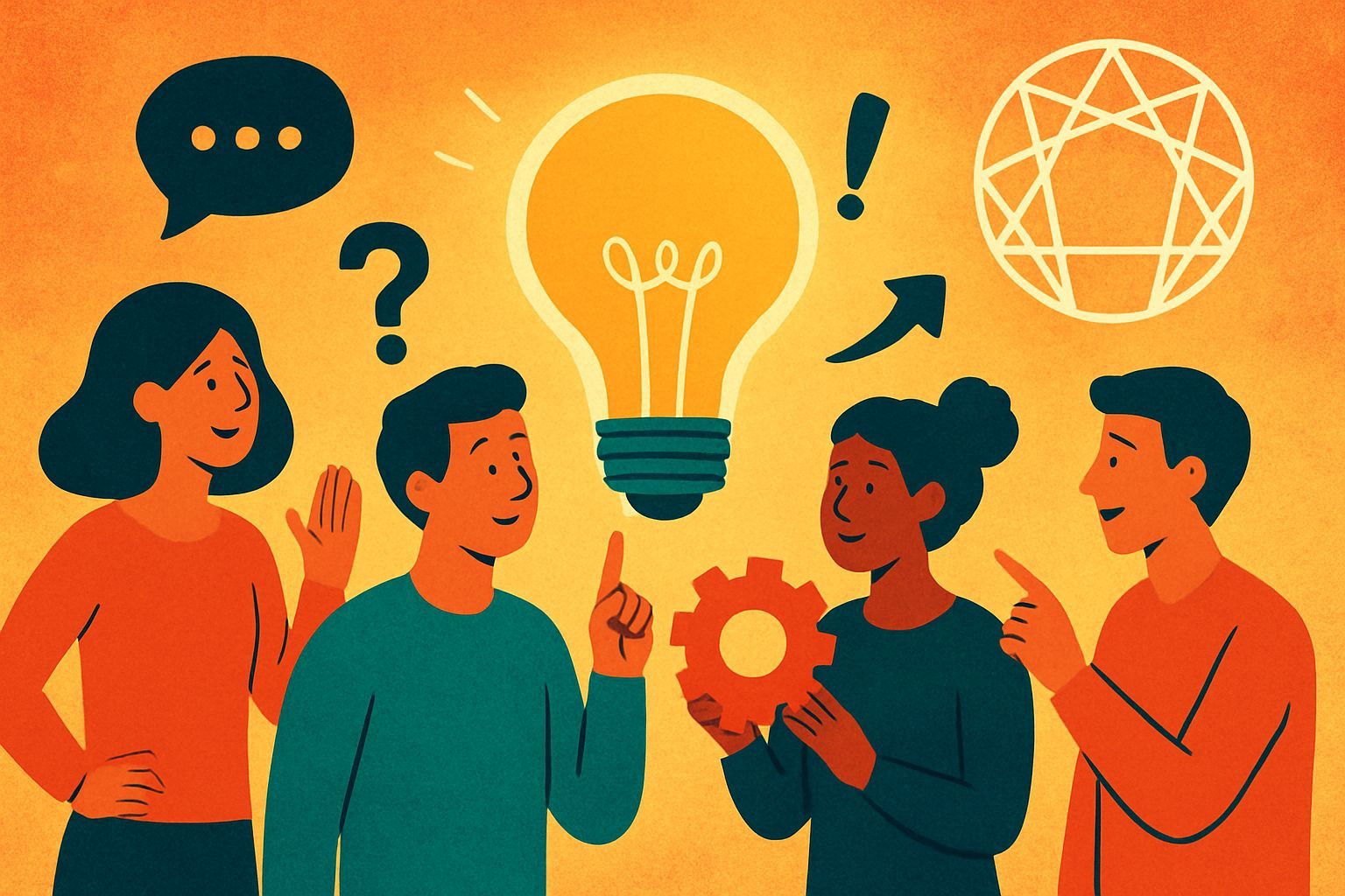 خلاقیت و نوآوری در تیم: چگونه از پتانسیل خلاقانه هر تیپ انیاگرام استفاده کنیم؟