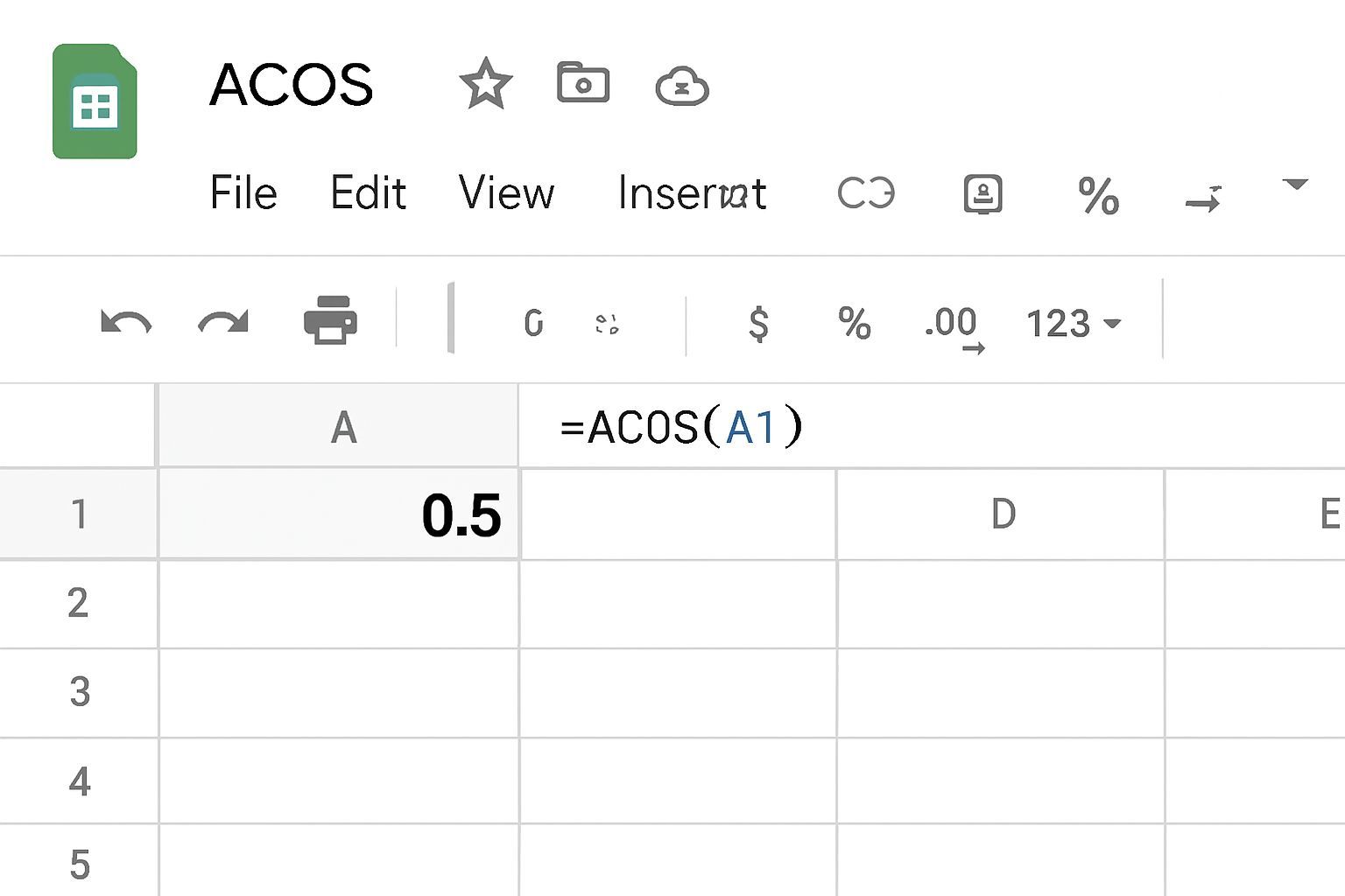 آموزش جامع فرمول ACOS در گوگل شیت
