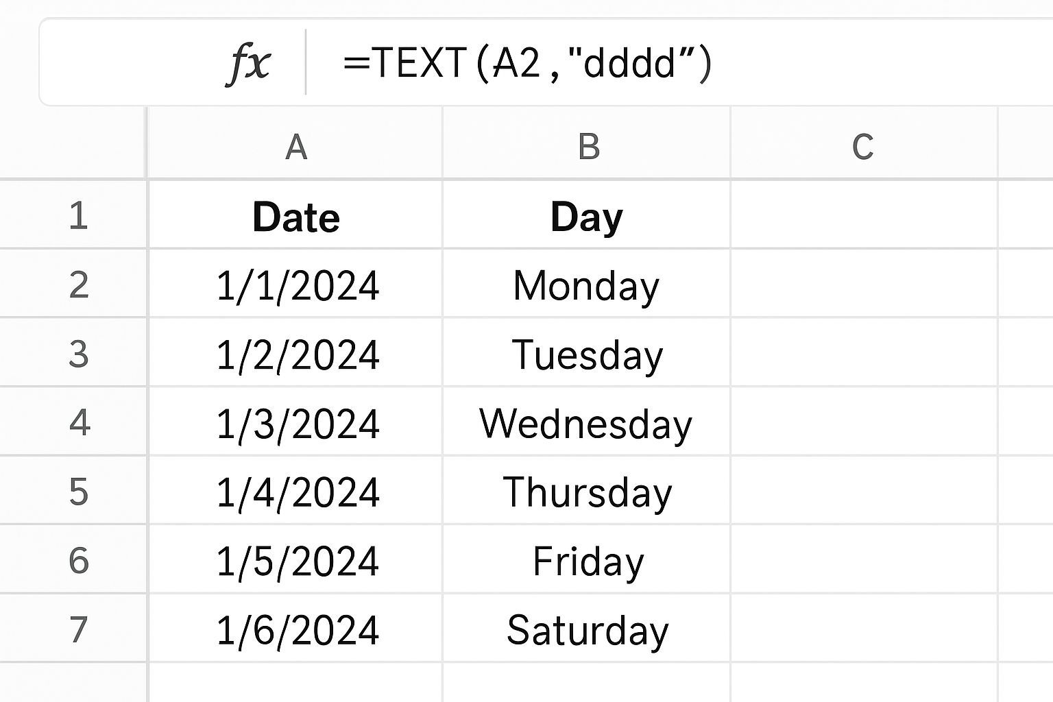آموزش جامع فرمول DAYS در گوگل شیت