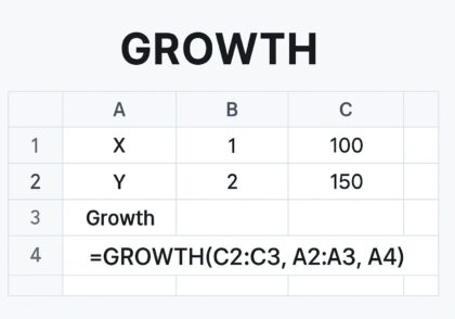آموزش جامع فرمول GROWTH در گوگل شیت