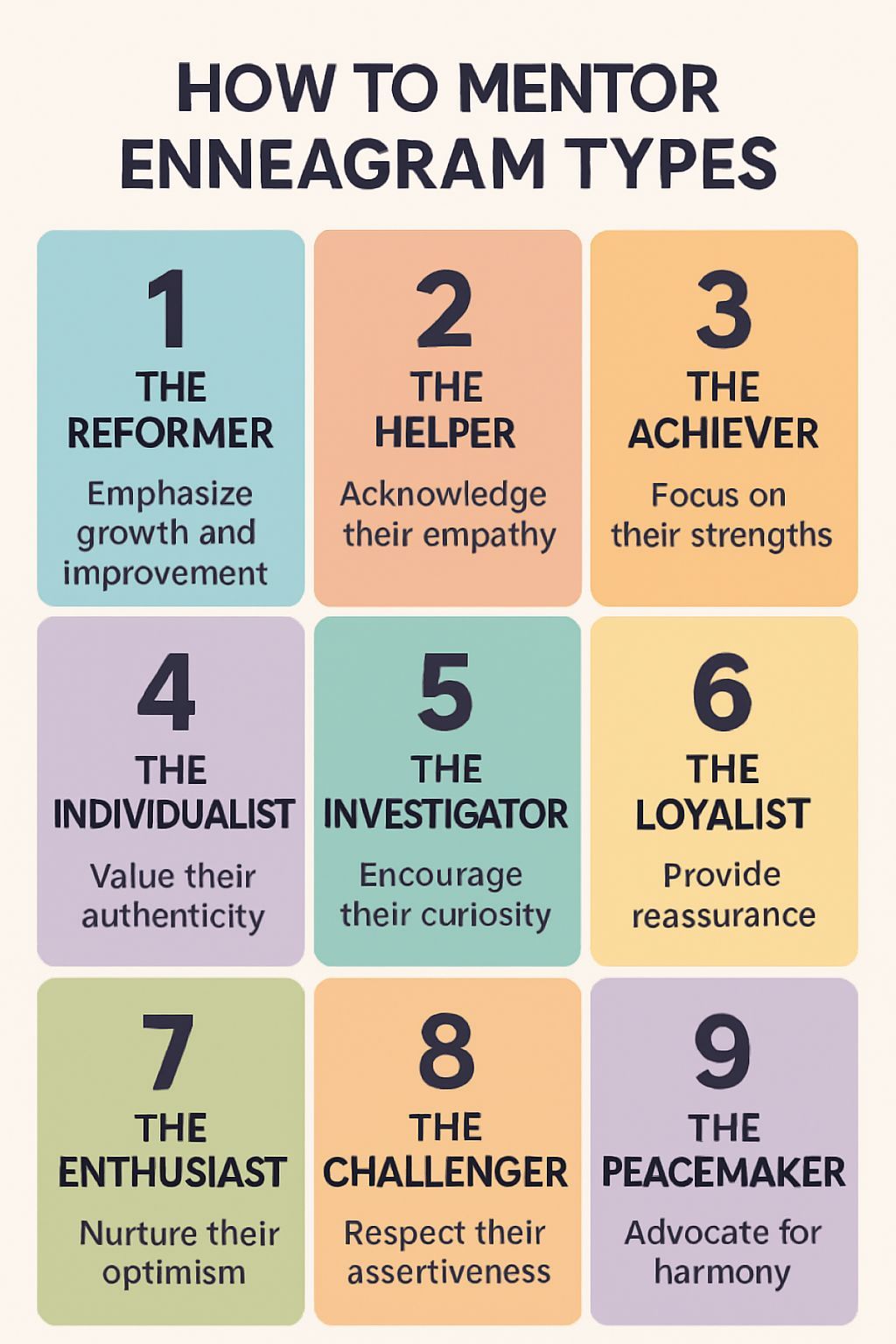 چگونه یک منتور خوب برای تیپهای مختلف انیاگرام باشیم؟