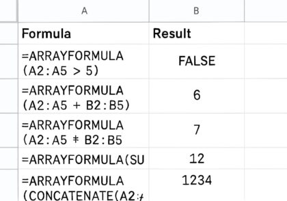 آموزش جامع فرمول MAKEARRAY در گوگل شیت