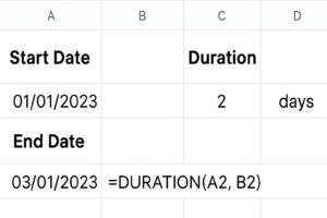 آموزش جامع فرمول PDURATION در گوگل شیت