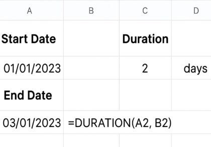 آموزش جامع فرمول PDURATION در گوگل شیت